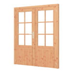 Paneeldeur dubbel borstw. 687mm (deur: 780x1930mm + kozijn: 1696x2006mm)