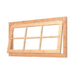 Uitzetraam met kozijn (raam: 1296x674mm + kozijn: 1430x808mm)