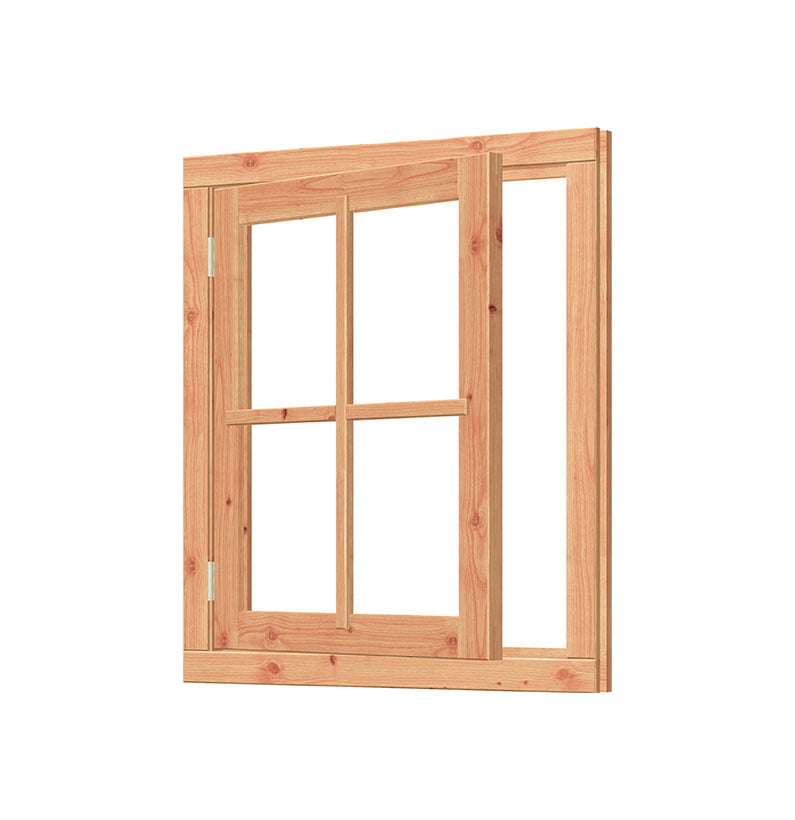 product_raam_vleugel_enkel_888x1039mm Vleugelraam enkel (raam: 754x905mm + kozijn: 888x1039mm) - Afbeelding 1