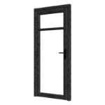 Steel Look deur - 02 enkel DOUGLAS, zwart, linksdr, deur: 830x2060mm+kozijn: 964x2136mm