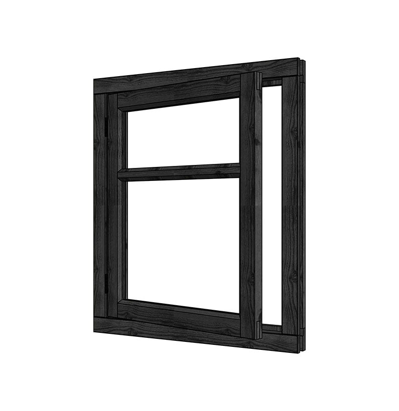 product_steellook_vleugelraam_klein_02 Steel Look vleugelraam - 02 enkel DOUGLAS zwart, linksdr, raam:754x905mm+kozijn:888x1039mm - Afbeelding 1