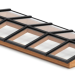 Lichtstraat zadeldak 3732x1536mm (lxb) incl. gelaagd isolatieglas en profielen